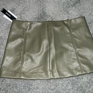 NWT Vegan Faux Leather Mini Skirt